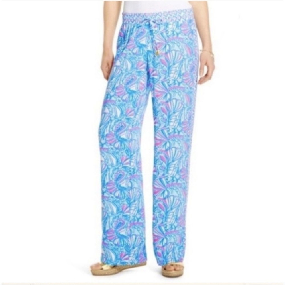 Lilly Pulitzer for Target Wide Leg Palazzo Pants My Fans Small